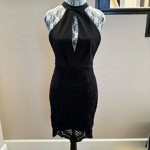 Lookbook Halter Black Dress Size S